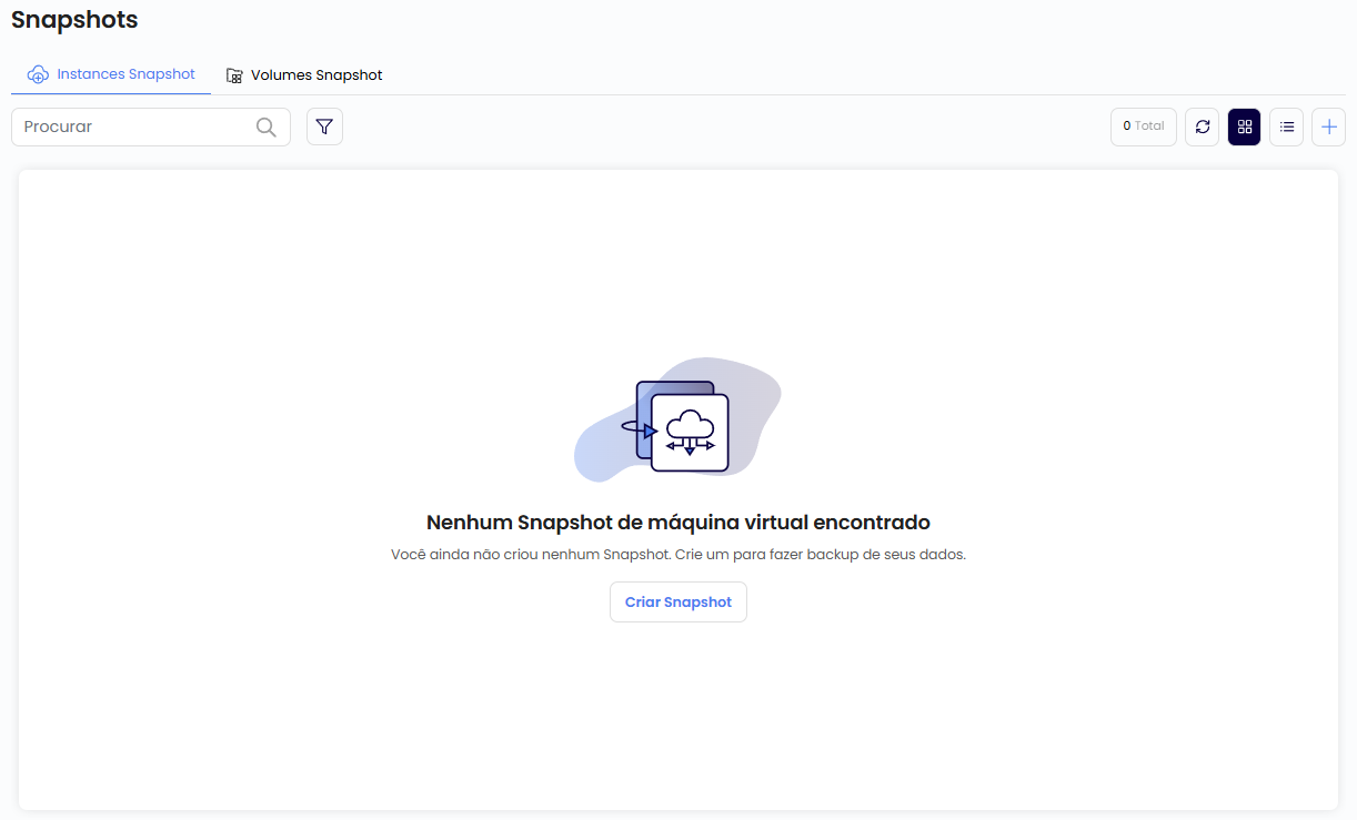 Dashboard de Snapshots de Instância