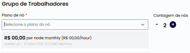 Configuração do Grupo de Trabalhadores
