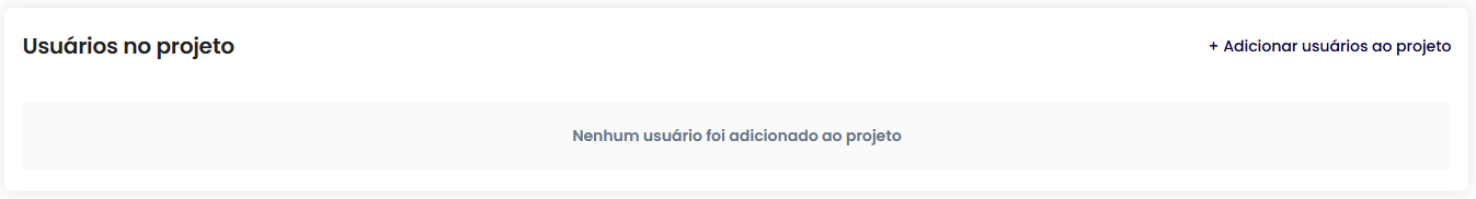 Seção de usuários do projeto